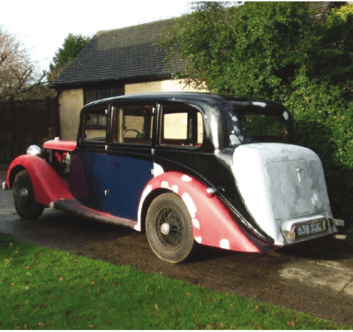 Application of the paint is also tackled a panel at a time.